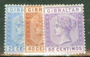 HV: Gibraltar 30-1, 32-5, 36A-38 mint CV $166.75; scan shows only a few