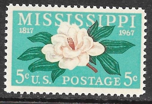 USA 1337: 5c Magnolia, MNH, VF