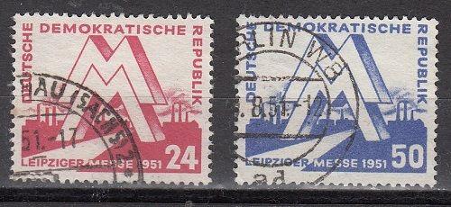 German Democratic Republic (DDR) - Scott 78-79 Used (Catalog Value $28.00)