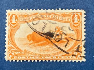 US Stamps-SC#287 - Mississippi - Used - Very Sound  -  Good Centering SCV $25.00