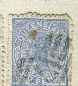 QUEENSLAND; 1882-91 early classic QV issue fine used 2d. value