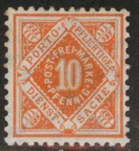 Germany State Wurttemberg Scott o18 MH*