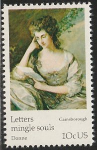 1536 MNH single UPU - Mrs. John Douglas, by Thomas Gainsborough, 1784