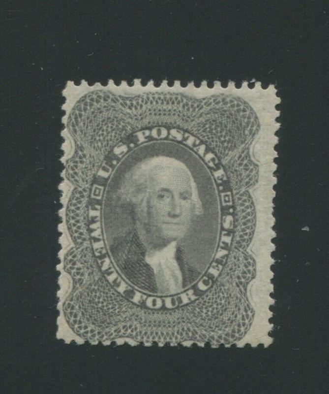 1860 United States Postage Stamp #37 Mint Lightly Hinged Original Gum Certified