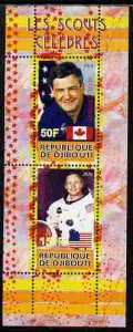 DJIBUTI - 2010 - Scouts, Armstrong & Garneau - Perf 2v Sheet -MNH-Private Issue