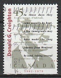 1996 Canada - Sc 1623 - used VF - 1 Single - Donald G Creighton