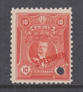 PERU, 1924 Leguia, 10c., ABN Co. Proof, SPECIMEN, small punch hole, mnh.