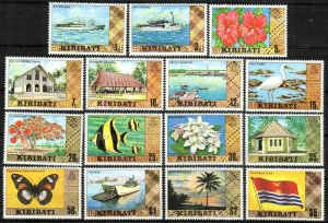 Kiribati Stamp 327a-340c  - Definitive set with no watermark