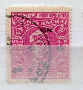 India Cochin 1946-47 Early Issue used Shade of 1a.3p. Optd NW-16147