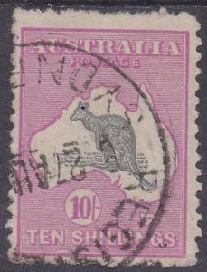 AUSTRALIA 1915 KANGAROO 10/- 3RD WMK USED