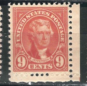 US 561 Lower Right Margin MNH VF 1923 SCV $25.00