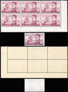 Australia SG401 One Dollar Navigator DRY PRINT Block of SIX U/M