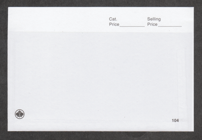 Stamp Collection Cards 104 White - 50 Lot