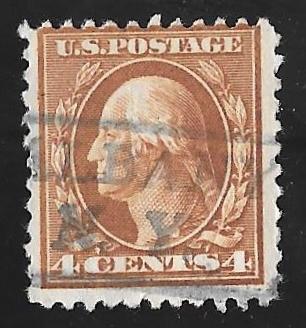 503 4 cents SUPERB LOGO Washington, Brown Stamp used AVG