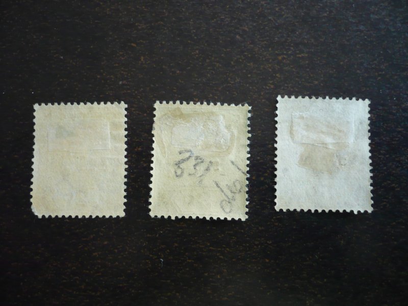 Stamps - Ceylon - Scott# MR1-MR3 - Mint Hinged & Used Set of 3 Stamps