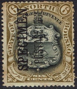 NORTH BORNEO 1897 POSTAGE DUE 6C ARMS SPECIMEN