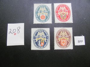 Germany 1929 MNH SIGNED SCHLEGEL SC B28-32  XF SET 240 EUROS (208)