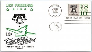 US FIRST DAY COVER 10c AIRMAIL LIBERTY BELL ON C. GEORGE CACHET 1960 (SCARCE)