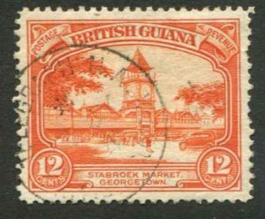Br Guiana SC# 251a Market in Georgetown 12c Used perf 13-1/2x13