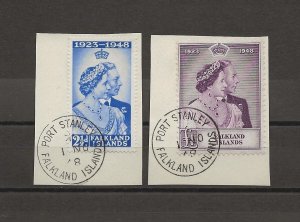 FALKLAND ISLANDS 1948 SG 166/67 USED