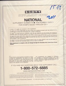KAPPYS SCOTT NATIONAL ALBUM SUPPLEMENT #79 - 100S011 2011