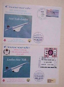 GREAT BRITAIN  CONCORDE FLIGHT USA  NEW YORK-LONDON ,LONDON-NY 1977