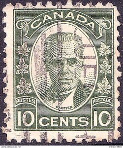 CANADA 1931 KGV 10c Olive-Green SG312 Used