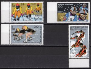 Upper Volta 1980 Sc#533/536 LAKE PLACID OLYMPICS/FIGURE SKATING Set (4) MNH