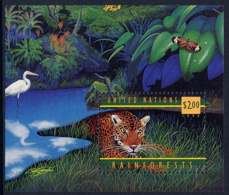 736 United Nations 1998 Rain Forests SS MNH