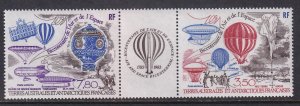 French Southern and Antarctic Territories C82a Hot Air Balloons MNH VF