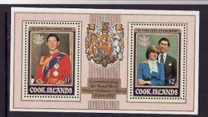 Cook Islands-Scott#680c-unused NH sheet-Royal Birth-Princ