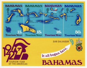 Bahamas 1972 Tourism Year of the Americas, Miniature Sheet [Mint]