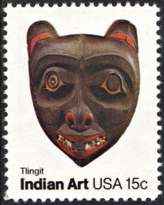 SC#1836 15¢ Indian Masks: Tlingit Tribe Single (1980) MNH