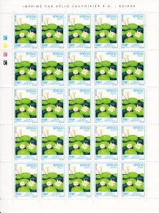 Senegal 1996 Sc#1199/1202  FLOWERS 4 Mini-Sheetlets of 25 each UNFOLDED MNH