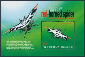 Norfolk Island 2004 $1.50 Red-Horned Spider Minisheet SGMS871 MNH 2