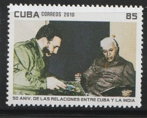 Cuba 2010 Diplomatic Relations India Sc 5059 MNH A4274