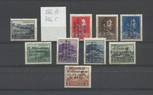 ALBANIA SASSONE 1939 ITALY OCCUPATION Y/TELLIER:256A-256M (MISS 256B-256C) RUST