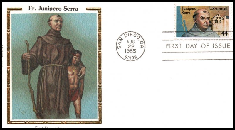 US C115 Junipero Serra Colorano U/A FDC