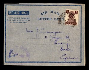 1943 British Indian Forces Cover Algeria to UK / FRONT ONLY (II) - L5452