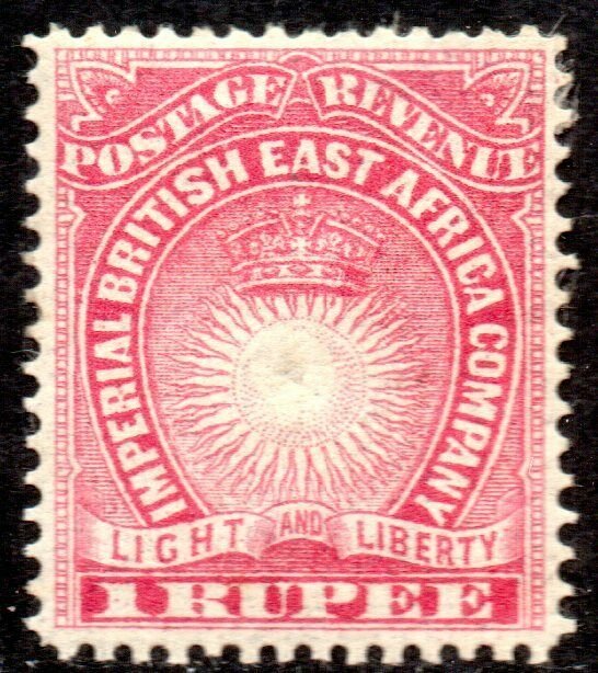 1890 British East Africa Company Sg 14 1r carmine Mounted Mint