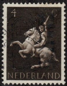 Netherlands 250 - Used - 4c Man on Horseback (1943)