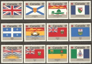 CANADA Sc# 821 - 832 MNH FVF Set12 Provincial & Territorial Flags