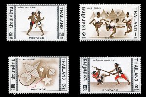 Thailand #460-463 Cat$65, 1966 5th Asian Games, set of four, never hinged