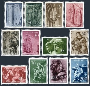 Yugoslavia 435-446, lightly hinged. Michel 776-787. Yugoslav Art, 1956.