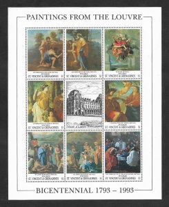 SD)1993 ST. VINCENT AND GRENADINES FROM THE ART SERIES, BICENTENARY OF THE