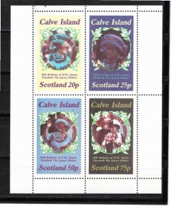 Calve Island (Scotland) 1985 MNH Red overprint 4 value