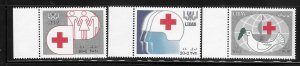 Lebanon 1988 Red Cross Sc B19-B21 MNH A1565