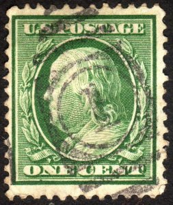 1908, US 1c, Franklin, Used, Sc 331