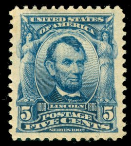 MOMEN: US STAMPS #304 MINT OG H PSAG CERT GRADED XF-SUP 95 LOT #71333