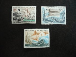 Stamps - St Pierre Miquelon - Scott# 436-438 - Mint Hinged Set of 3 Stamps